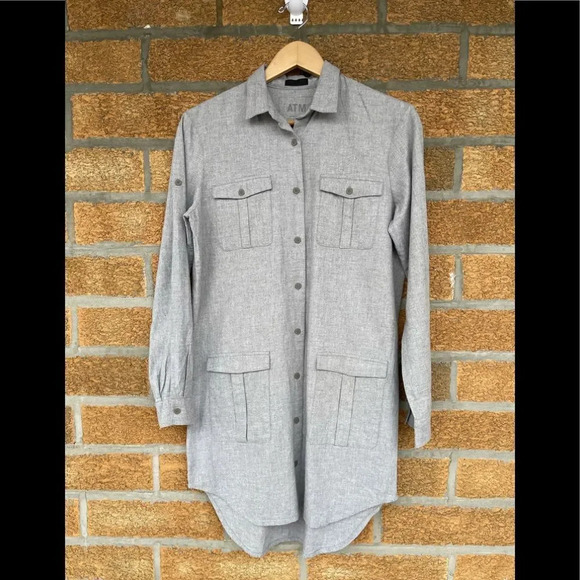 ATM Anthony Thomas Melillo Utility Shirtdress small - Picture 3 of 12